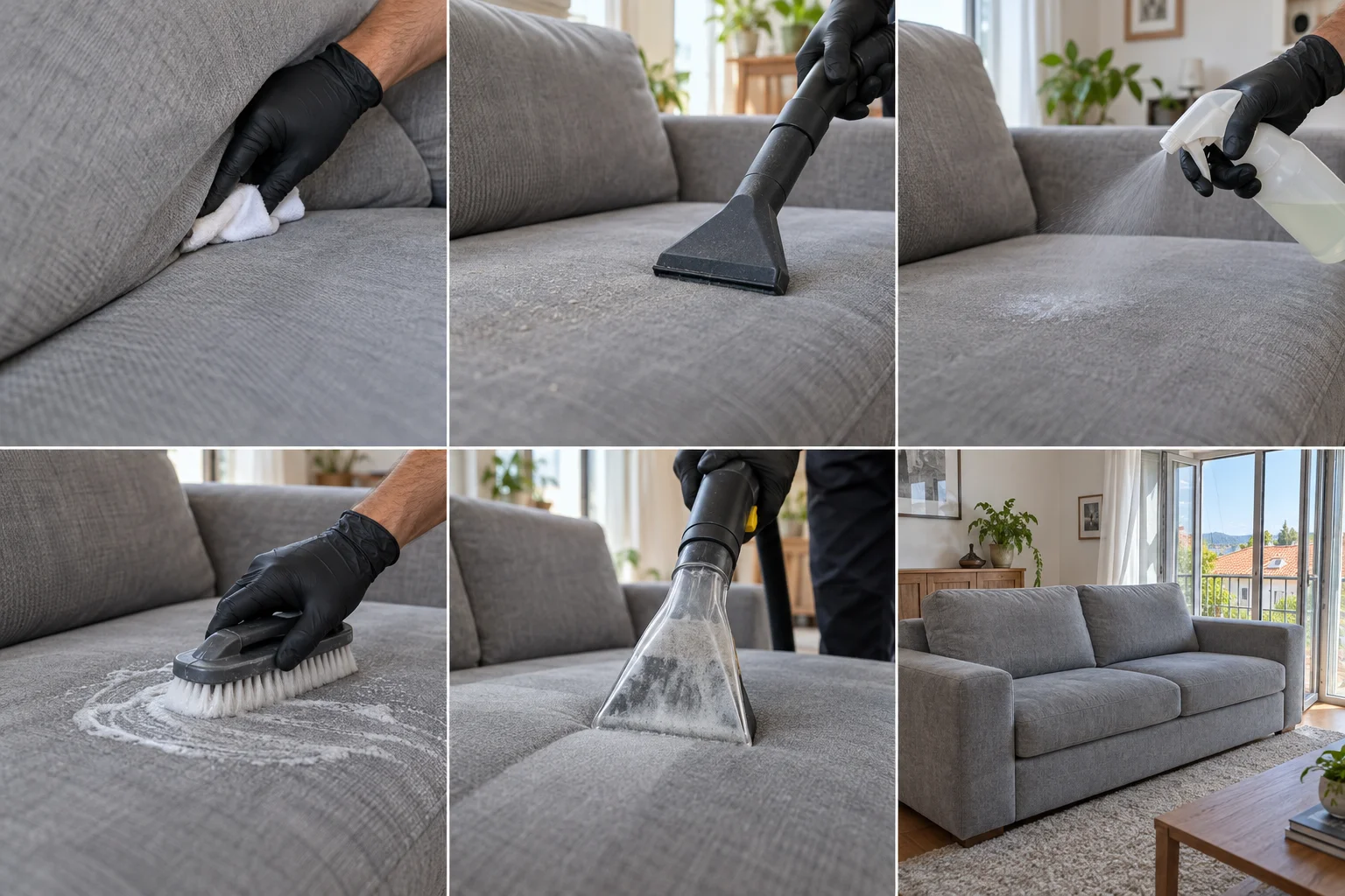 Avaliação de uma costura de microfibra com pano branco